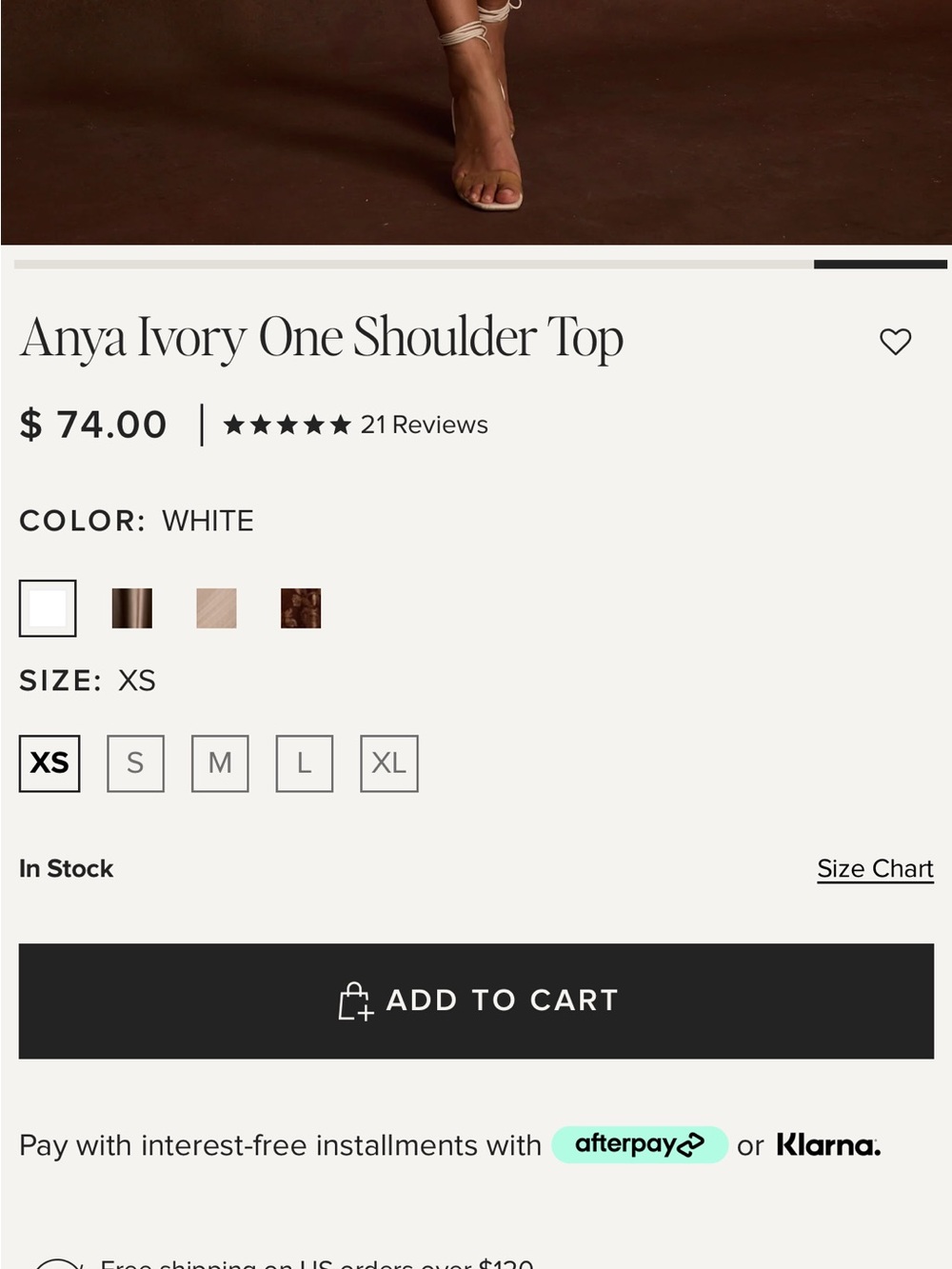 12th Tribe Anya Ivory One Shoulder Asymmetric Top - Picture 7 of 13